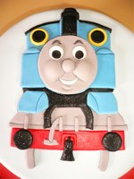 thomas the tank flat fondant cake